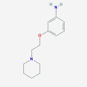 3-(2-(Piperidin-1-yl)ethoxy)aniline chemical structure (CAS 373824-23-8)