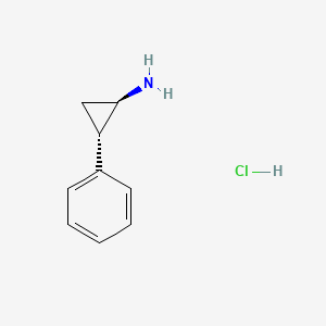 (1R,2S)-2-Phenylcyclopropanamine hydrochloride chemical structure (CAS 37388-05-9)