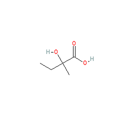 2-Hydroxy-2-methylbutanoic acid chemical structure (CAS 3739-30-8)