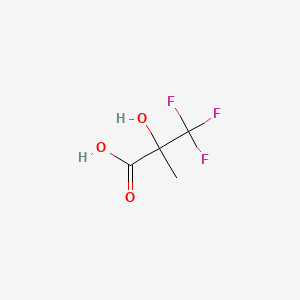 3,3,3-Trifluoro-2-hydroxy-2-methylpropanoic acid chemical structure (CAS 374-35-6)