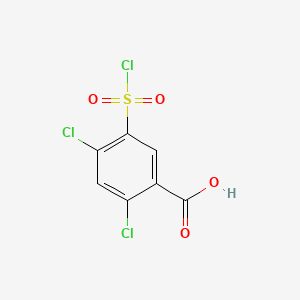 2,4-Dichloro-5-(chlorosulfonyl)benzoic acid chemical structure (CAS 3740-18-9)