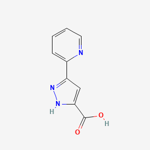 5-Pyridin-2-yl-1H-pyrazole-3-carboxylic acid chemical structure (CAS 374064-02-5)