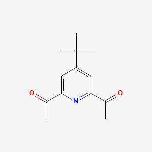1,1'-(4-(tert-Butyl)pyridine-2,6-diyl)diethanone chemical structure (CAS 374072-83-0)