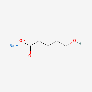 Sodium 5-hydroxypentanoate chemical structure (CAS 37435-69-1)