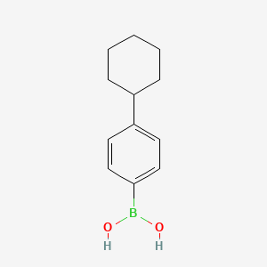 (4-Cyclohexylphenyl)boronic acid chemical structure (CAS 374538-04-2)