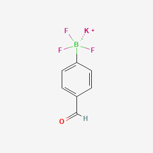Potassium trifluoro(4-formylphenyl)borate chemical structure (CAS 374564-36-0)