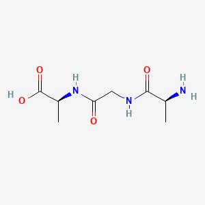 (S)-2-(2-((S)-2-Aminopropanamido)acetamido)propanoic acid chemical structure (CAS 37460-22-3)