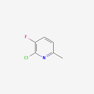 2-Chloro-3-fluoro-6-methylpyridine chemical structure (CAS 374633-32-6)