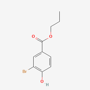 Propyl 3-bromo-4-hydroxybenzoate chemical structure (CAS 37470-59-0)
