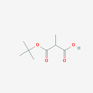3-(tert-Butoxy)-2-methyl-3-oxopropanoic acid chemical structure (CAS 37472-52-9)