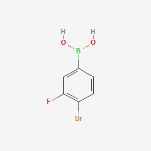 4-Bromo-3-fluorobenzeneboronic acid chemical structure (CAS 374790-97-3)