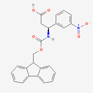 Fmoc-(S)-3-amino-3-(3-nitrophenyl)propanoic acid chemical structure (CAS 374791-01-2)