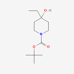 tert-Butyl 4-ethyl-4-hydroxypiperidine-1-carboxylate chemical structure (CAS 374794-70-4)