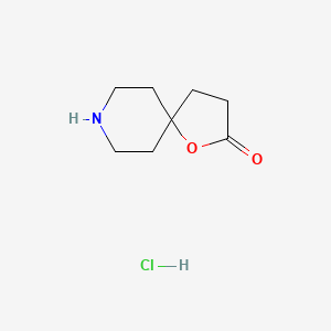 1-Oxa-8-azaspiro[4.5]decan-2-one hydrochloride chemical structure (CAS 374794-92-0)