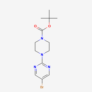 tert-Butyl 4-(5-bromopyrimidin-2-yl)piperazine-1-carboxylate chemical structure (CAS 374930-88-8)