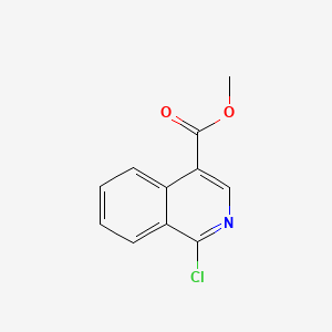 Methyl 1-chloroisoquinoline-4-carboxylate chemical structure (CAS 37497-86-2)