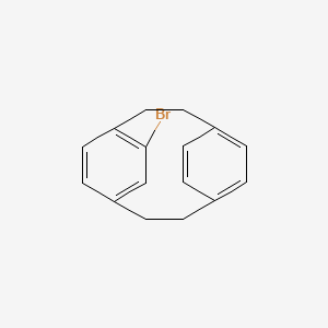 (1R)-5-Bromotricyclo[8.2.2.24,7]hexadeca-4,6,10,12,13,15-hexaene chemical structure (CAS 37503-79-0)