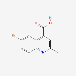 6-Bromo-2-methylquinoline-4-carboxylic acid chemical structure (CAS 37509-21-0)