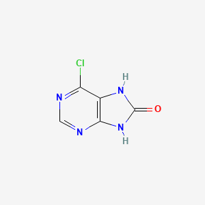 6-Chloro-7H-purin-8(9H)-one chemical structure (CAS 37527-48-3)