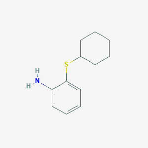 2-(Cyclohexylthio)benzenamine chemical structure (CAS 37535-87-8)