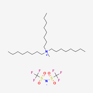 N-Methyl-N,N-dioctyloctan-1-aminium bis((trifluoromethyl)sulfonyl)amide chemical structure (CAS 375395-33-8)