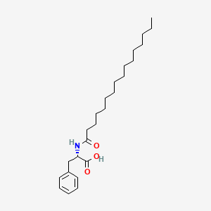 (S)-2-Palmitamido-3-phenylpropanoic acid chemical structure (CAS 37571-96-3)