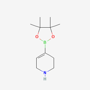 1,2,3,6-Tetrahydro-4-(4,4,5,5-tetramethyl-1,3,2-dioxaborolan-2-yl)pyridine chemical structure (CAS 375853-82-0)