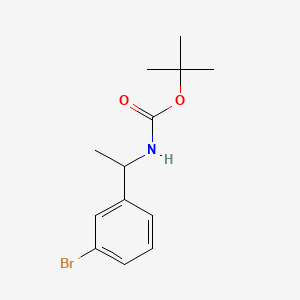 tert-Butyl (1-(3-bromophenyl)ethyl)carbamate chemical structure (CAS 375853-98-8)
