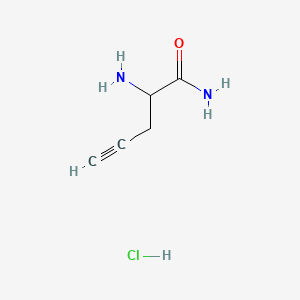 2-Aminopent-4-ynamide hydrochloride chemical structure (CAS 375859-33-9)