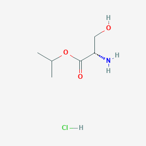 (S)-Isopropyl 2-amino-3-hydroxypropanoate hydrochloride chemical structure (CAS 37592-53-3)