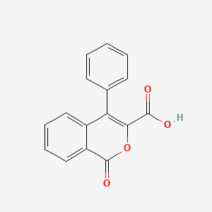 1-Oxo-4-phenyl-1H-isochromene-3-carboxylic acid chemical structure (CAS 37617-98-4)