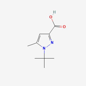 1-(tert-Butyl)-5-methyl-1H-pyrazole-3-carboxylic acid chemical structure (CAS 376387-68-7)