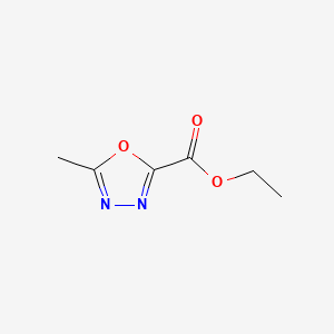 Ethyl 5-methyl-1,3,4-oxadiazole-2-carboxylate chemical structure (CAS 37641-36-4)