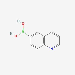 Quinolin-6-ylboronic acid chemical structure (CAS 376581-24-7)