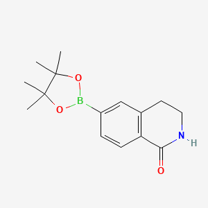 6-(4,4,5,5-Tetramethyl-1,3,2-dioxaborolan-2-yl)-3,4-dihydroisoquinolin-1(2H)-one chemical structure (CAS 376584-30-4)