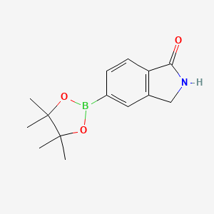 5-(4,4,5,5-Tetramethyl-1,3,2-dioxaborolan-2-yl)isoindolin-1-one chemical structure (CAS 376584-62-2)