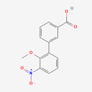 2'-Methoxy-3'-nitro-[1,1'-biphenyl]-3-carboxylic acid chemical structure (CAS 376591-94-5)