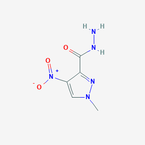 1-Methyl-4-nitro-1H-pyrazole-3-carbohydrazide chemical structure (CAS 376618-71-2)