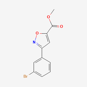 Methyl 3-(3-bromophenyl)-1,2-oxazole-5-carboxylate chemical structure (CAS 377059-68-2)