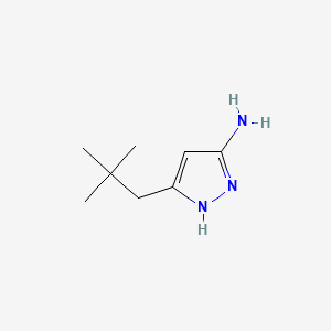 5-Neopentyl-1H-pyrazol-3-amine chemical structure (CAS 377079-77-1)