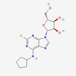 (2R,3R,4S,5R)-2-(2-Chloro-6-(cyclopentylamino)-9H-purin-9-yl)-5-(hydroxymethyl)tetrahydrofuran-3,4-diol chemical structure (CAS 37739-05-2)