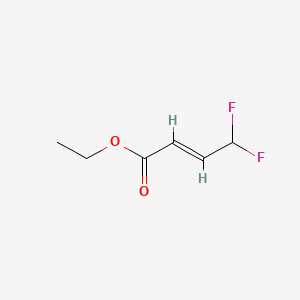 Ethyl (E)-4,4-difluorobut-2-enoate chemical structure (CAS 37746-82-0)