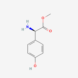 (R)-Methyl 2-amino-2-(4-hydroxyphenyl)acetate chemical structure (CAS 37763-23-8)