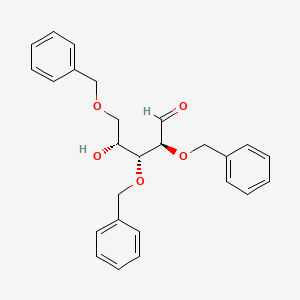 (2S,3R,4R)-2,3,5-Tris(benzyloxy)-4-hydroxypentanal chemical structure (CAS 37776-25-3)