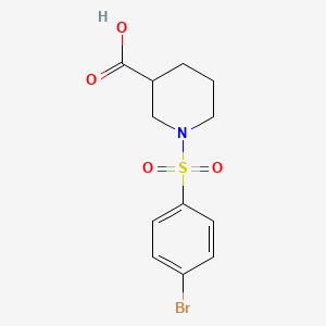 1-(4-Bromobenzenesulfonyl)piperidine-3-carboxylic acid chemical structure (CAS 377772-91-3)