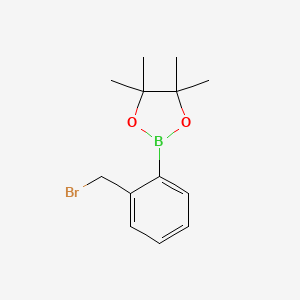 2-(2-(Bromomethyl)phenyl)-4,4,5,5-tetramethyl-1,3,2-dioxaborolane chemical structure (CAS 377780-72-8)