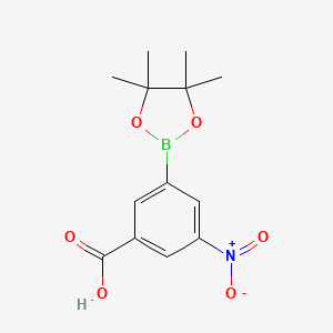 3-Nitro-5-(4,4,5,5-tetramethyl-1,3,2-dioxaborolan-2-yl)benzoic acid chemical structure (CAS 377780-80-8)
