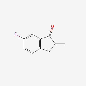 6-Fluoro-2-methyl-2,3-dihydro-1H-inden-1-one chemical structure (CAS 37794-19-7)