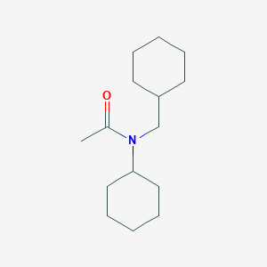 N-Cyclohexyl-N-(cyclohexylmethyl)acetamide chemical structure (CAS 37794-87-9)