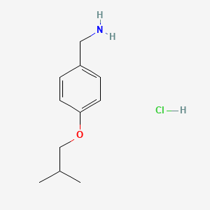 (4-Isobutoxyphenyl)methanamine hydrochloride chemical structure (CAS 37806-44-3)